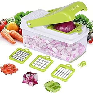 Adoric Groentesnijder, klassieke 3-in-1 fruitsnijder, uien, versnipperaar, multisnijder voor knoflook, aardappelen…