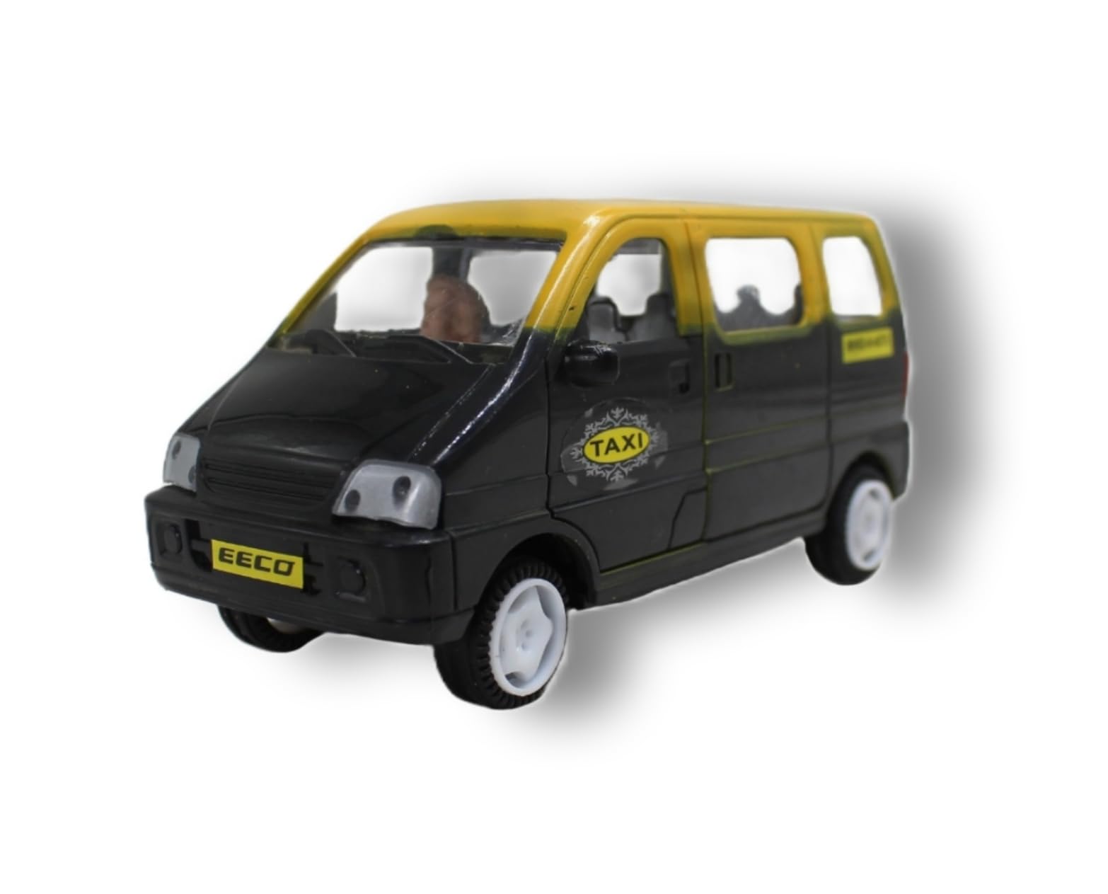 Neoinsta Pull-Back Van/Taxi Toy for Kids with a Driver Both Front openable Doors, 3 Rows Windows, Rubber Tires – Dual Colors Vehicle Play Set (Black & Yellow) (B0D6YX1QL6) Amazon Price History, Amazon Price Tracker
