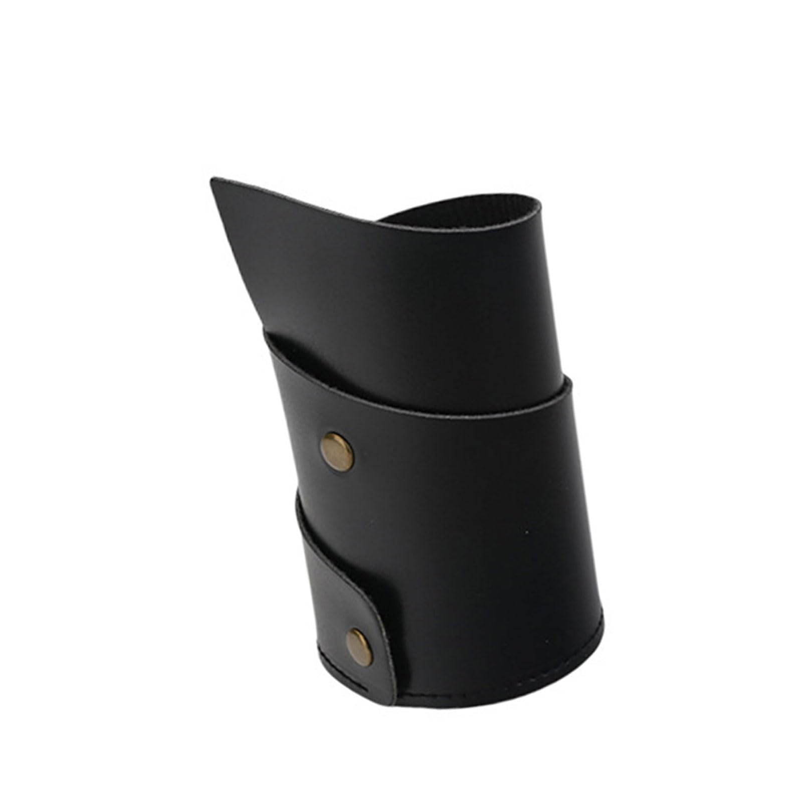 sodeber Multifunctional Desktop Pen Organizers Leather Cup Storage Container Makeup Brush Tabletop Pencil Cup Leather Desk for