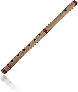 Unique Birthday Gift Ideas 17 Inch Authentic Indian Wooden Bamboo Flute in 'A' Key Fipple Woodwind Musical Instrument Reco...