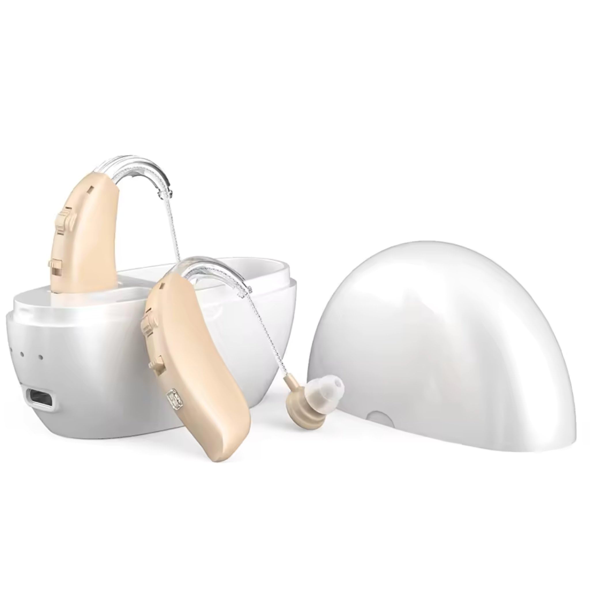 JD Health Tech Dispositivo audio ricaricabile per anziani, lunga durata della batteria e vestibilità comoda, leggero
