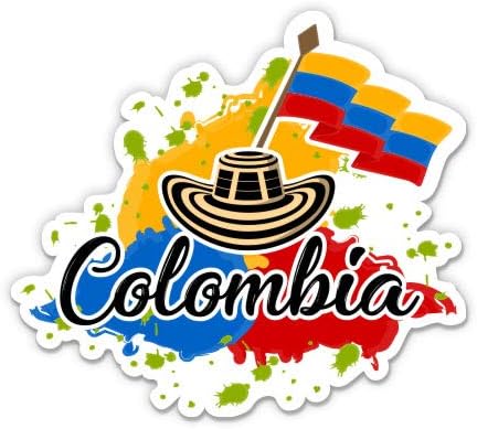 Colombia Country - Adhesivo de vinilo de 5 pulgadas para auto portátil I-Pad - Adhesivo impermeable