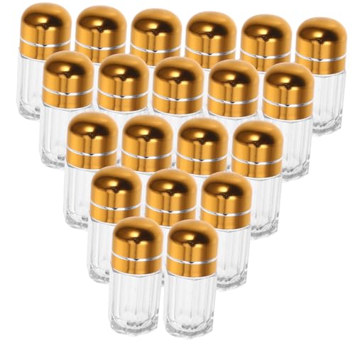 NULYLU 20pcs Transparent Pill Bottles Mini Travel Medicine Vials for Pills Candy Items Durable Empty Storage Containers with Secure Lids