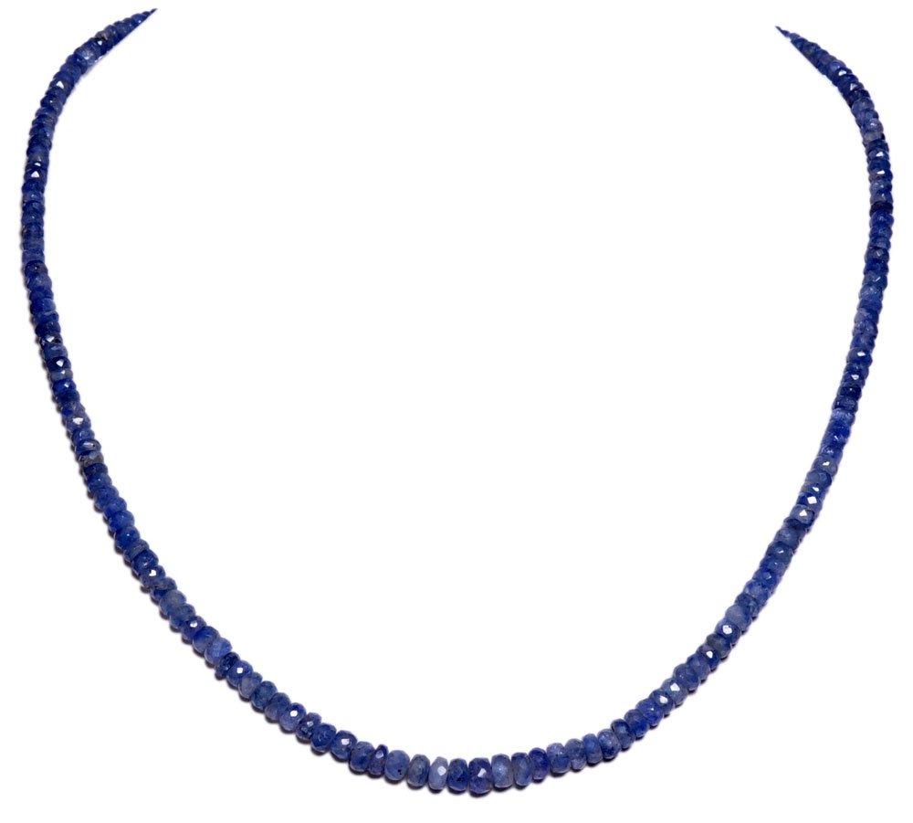 gehna Natural Blue Sapphire Gemstone Faceted Bead Strand-picture-53