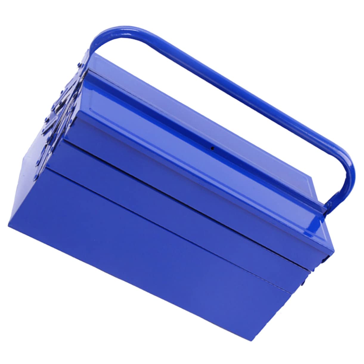 Hemobllo Grosse Boîte à Outils en Fer Bleue à Poignée, Rangement Portable