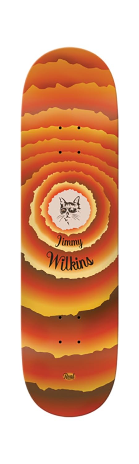 Real Skateboards Jimmy Wilkins Key of Life Orange Skateboard Deck - 8.5