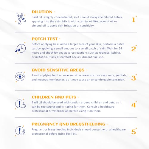 Image of HIQILI Basil Essential Oil, 100% Pure & Natural, Diffuser in Bedroom, Yoga, Mediation for Calming Relaxation Mood, Hair Growth, Body Massage, DIY Sweet Herbal Scented Soap Gifts- 100ML