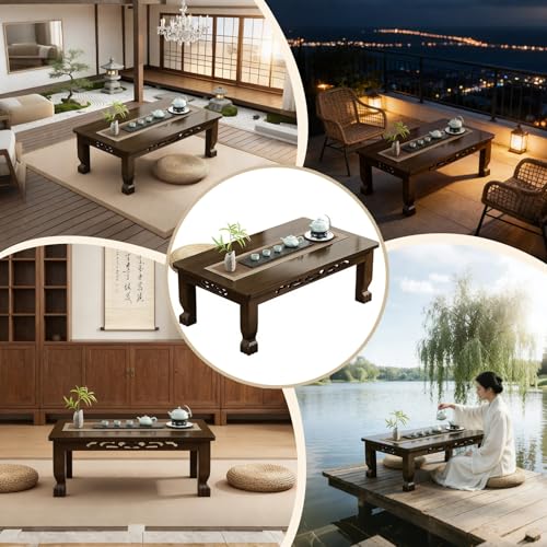 Table basse japonaise en bois pour optimiser les petits salons - 8