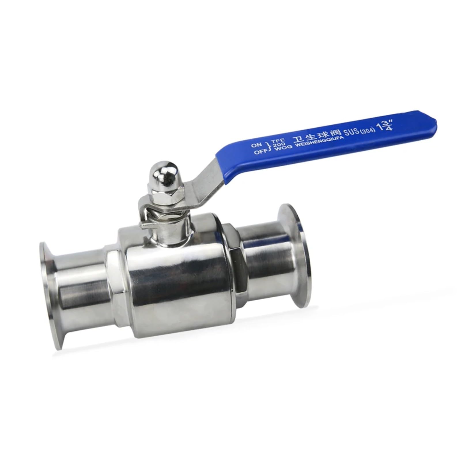 1 pcs Válvula de bola sanitaria Tri-Clamp 51mm × Férula 64mm