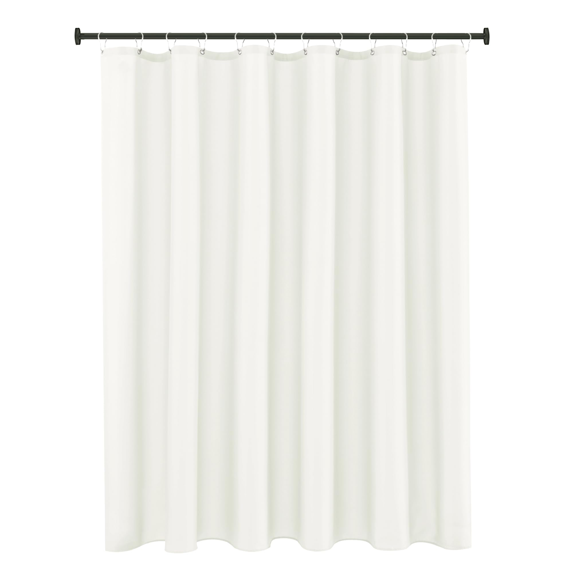 Biscaynebay Fabric Shower Curtain Liner, Water Resistant Bathroom Curtain Liner, 72 X 72, Ivory, W 72" x L 72" (1 Panels)