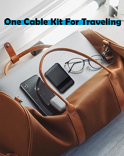 Yinow USB Type C to C Charging and Data Transfer Cable with 3 Adapters Combination Set in Credit Card Size Case, 1pc