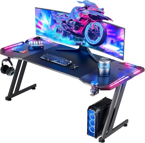 Amazon | HLDIRECT ゲーミングデスク 幅160cm*奥行60cm ブラック (黑