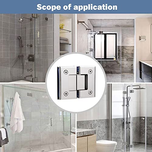 Pince à verre robuste en acier inoxydable pour paroi de douche fixe - 5