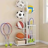 Vertikales Basketballregal – Garagenspielzeug für Basketbälle, Bälle und Sportgeräte – platzsparende Lösung für Haus und Garage