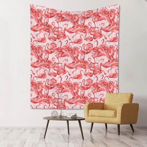 Tenture murale chic flamants roses au toucher doux SHuWeiD