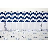 Little Love by NoJo Separates Collection Chevron Print Crib Liner, Navy/White