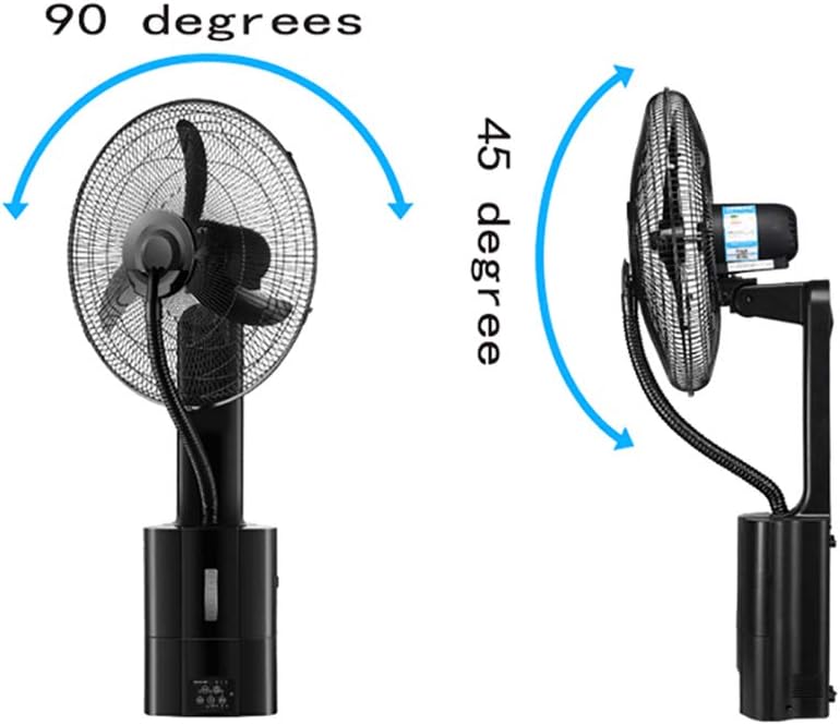 18" Wall-Mounted High-Power Water-Cooled Atomized Commercial Fan, Industrial Centrifugal Cooling Atomizing Oscillating Humidifier