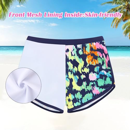 Image of TUONROAD Girls 2 Pieces Rash Guard Swimsuit Long Sleeve Tankini for 4-10 Years