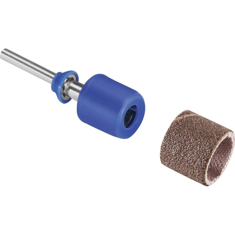 Dremel SC407 EZ SpeedClic Sanding Bands and Mandrel, Set of 2 Sanding Bands (Grit 60/120) and 1 EZ SpeedClic Mandrel for Sanding, Shaping and Smoothing Wood and Plastic Materials, Gold/Silver, 13 mm