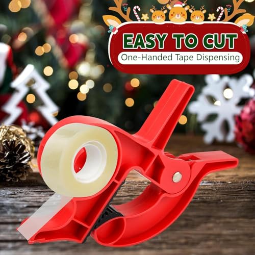 Vibbang Gift Wrapping Paper Cutter and Holder - Tabletop Tool Clamp With Tape Dispenser - Table Clamp to Secure Wrapping Paper Roll - Image 3