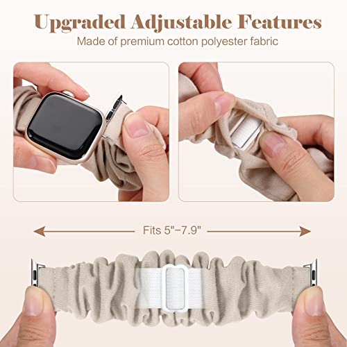 CeMiKa 2pack Elastic Adjustable Straps Compatible with Apple Watch Strap 38mm 40mm 41mm 42mm - Image 3