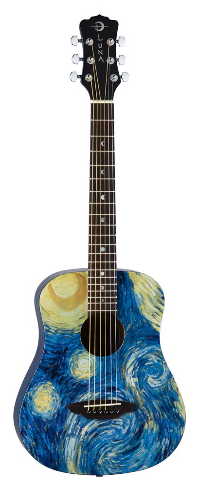 Luna SAFSTR Safari Starry Night 3/4 Acoustic Guitar : Amazon