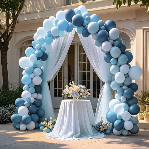 Image of Blue Balloon Metallic Blue Balloons Set 12 Inches,70 Pcs Latex Balloons Party Balloons for Birthday