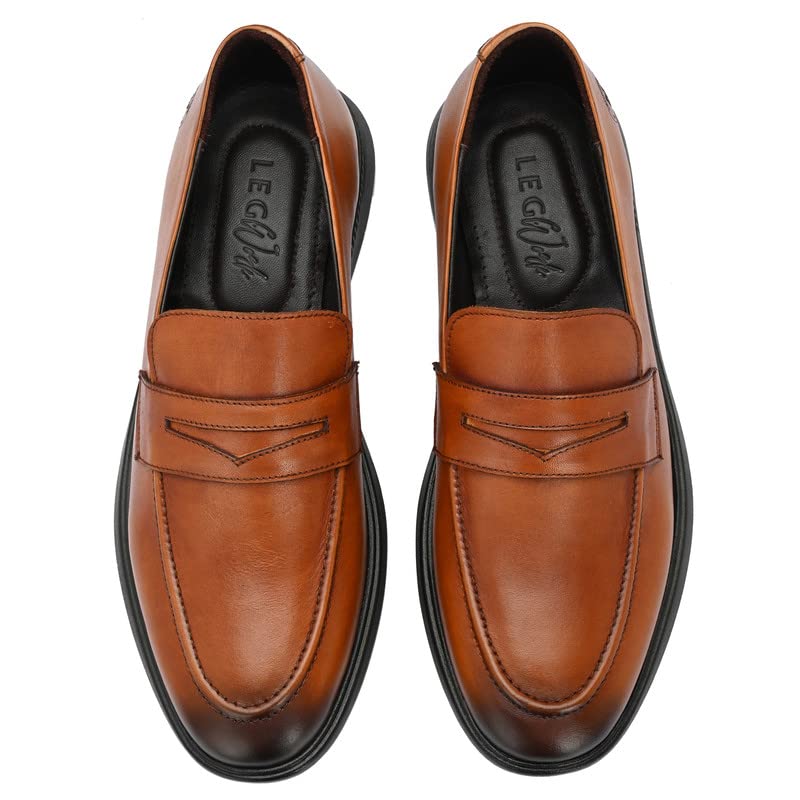 Image of Legwork Men's Leather Loafer Shoes for Men and Boys