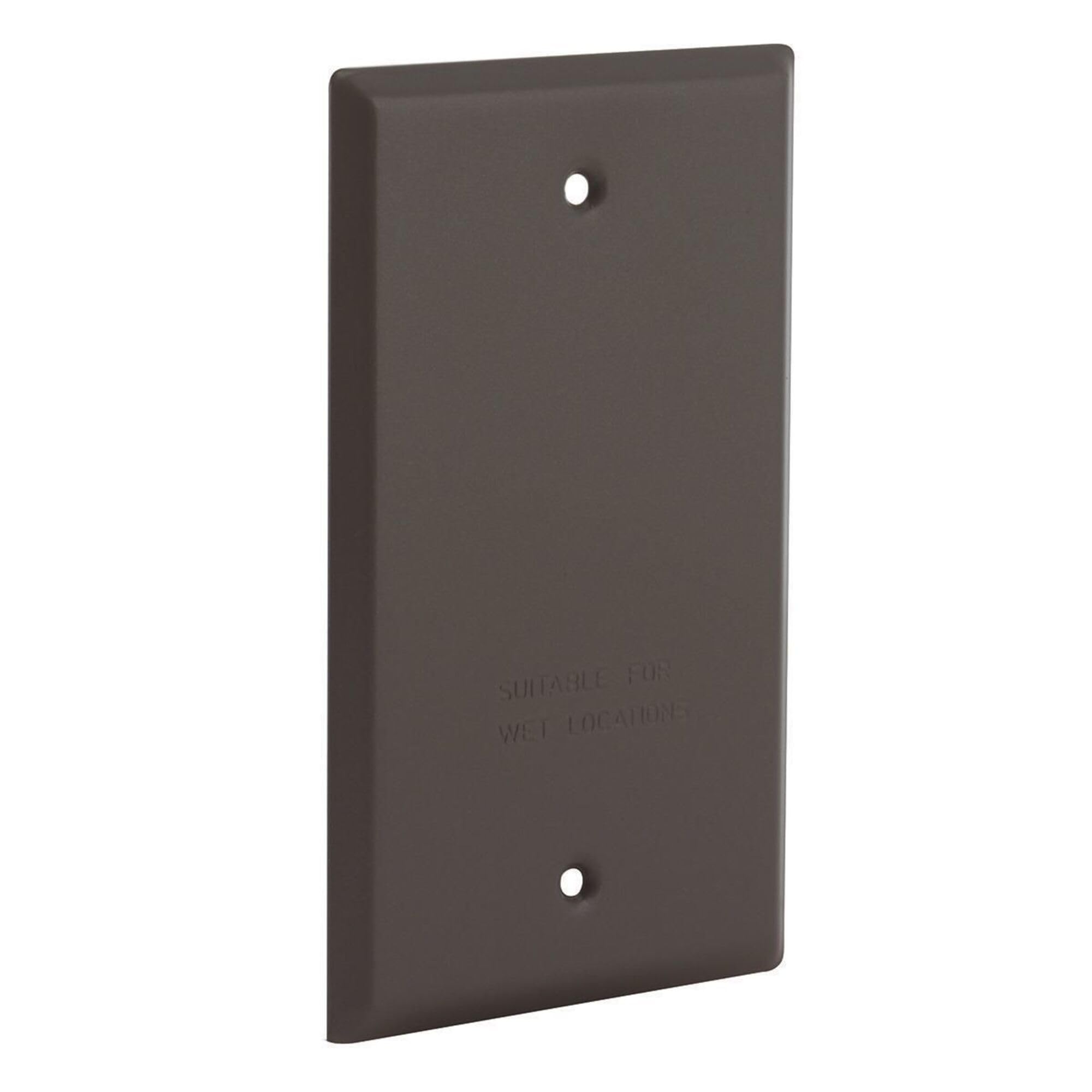 Hubbell 5173-7 Bell Raco Blank Weatherproof Device Cover, 4-17/32 in L X 2-25/32 in W, Metal, 4-17/32" x 2-25/32", Bronze