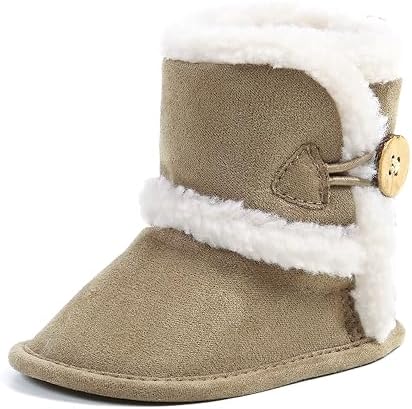 Sehfupoye Baby Winterstiefel weich Fleece Erste Walker Schuhe 0-18M