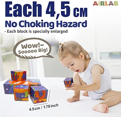 Wooden Block Puzzles for Kids Montessori Toys for Toddlers Educational Preschool Learning Sea Animals Cube Puzzle with Storage Tray - 6 Puzzles in 1 3 51DblcyyjRL. AC