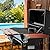 Royal Gourmet CC1830W 30-Inch Charcoal Grill with Offset Smoker and Wood-Painted Side Table, Outdoor Smoker Grill with 811 Sq. In. Cooking Area for Outdoor Barbecue Event, Black