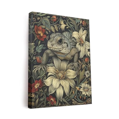 Elivita Lizard Gothic Art Design 1 Vertical Canvas Art Print