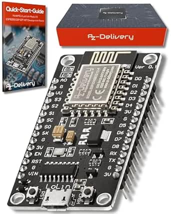AZDelivery NodeMCU Lolin V3 Module ESP8266 ESP-12F WiFi WiFi Development Board mit CH340 kompatibel mit Arduino inklusive E-Book!