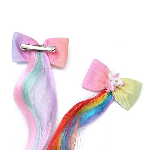 Miniatura 6 de Piezas de cabello trenzado trenzado, 3 extensiones de cabello para niñas de colores para niñas, accesorios de extensión de cabello trenzado