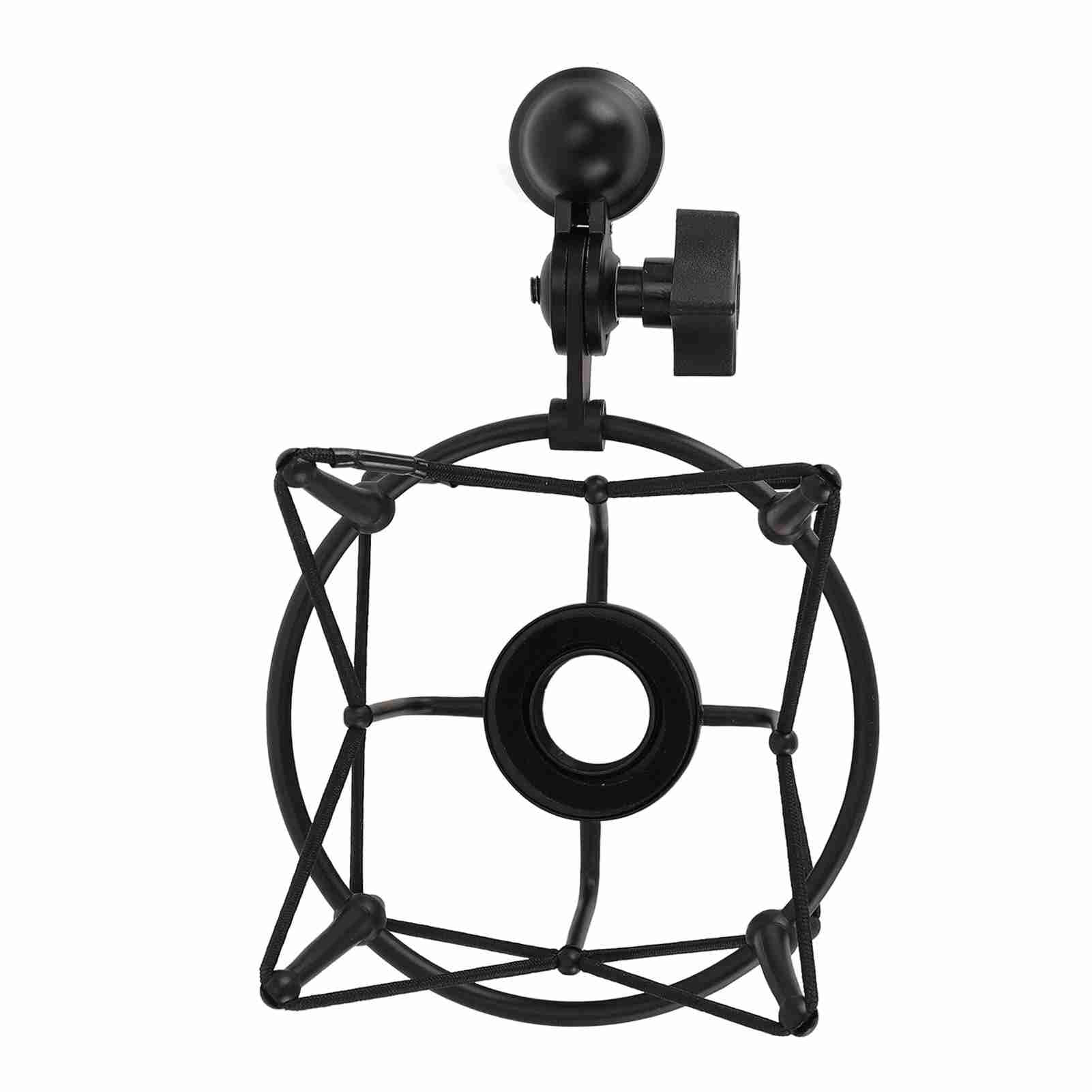 Wakects Microfono Shock Mount, Supporto Antivibrazione per Microfono, Staffa Universale in Lega di Zolfo, Antiscivolo, Riduzione Vibrazioni, con Dado di Conversione 5/8 a 3/8 per TLM103 (BLACK)