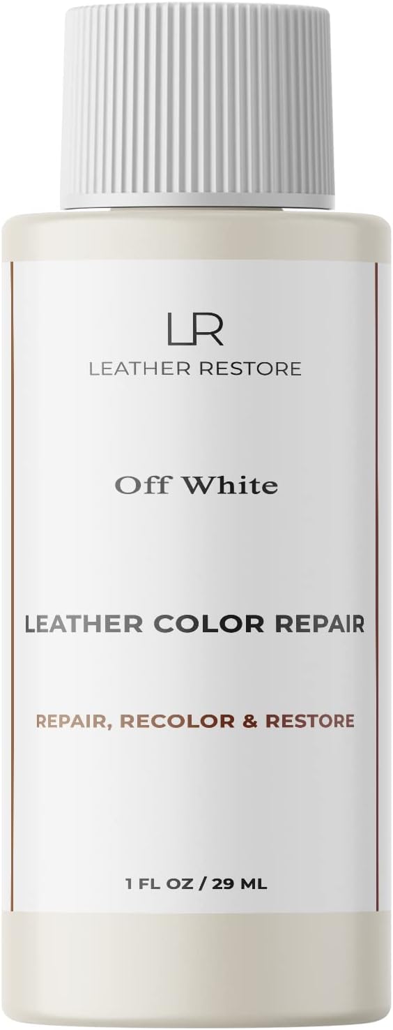Leather Color Repair, Off White 1 OZ - Repair, Recolor & Restore Couch, Furniture, Auto Interior, Car Seats, Vinyl & Shoes