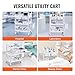 VEVOR Medical Mobile Trolley Cart with 2 Drawers & 3 Trash Cans, 3 Tiers Beauty Salon Rolling Trolley with 4 Silent Wheels & 2 Dirts Bucket & Bowl, Medical Utility Cart for Hospital Dental Clinic Lab