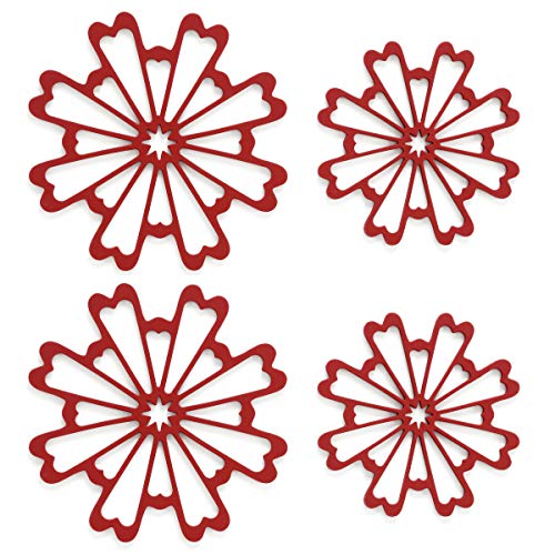 Extra Large, Extra Thick Silicone Trivet Mat Set For Hot Dishes,Pots and Pans