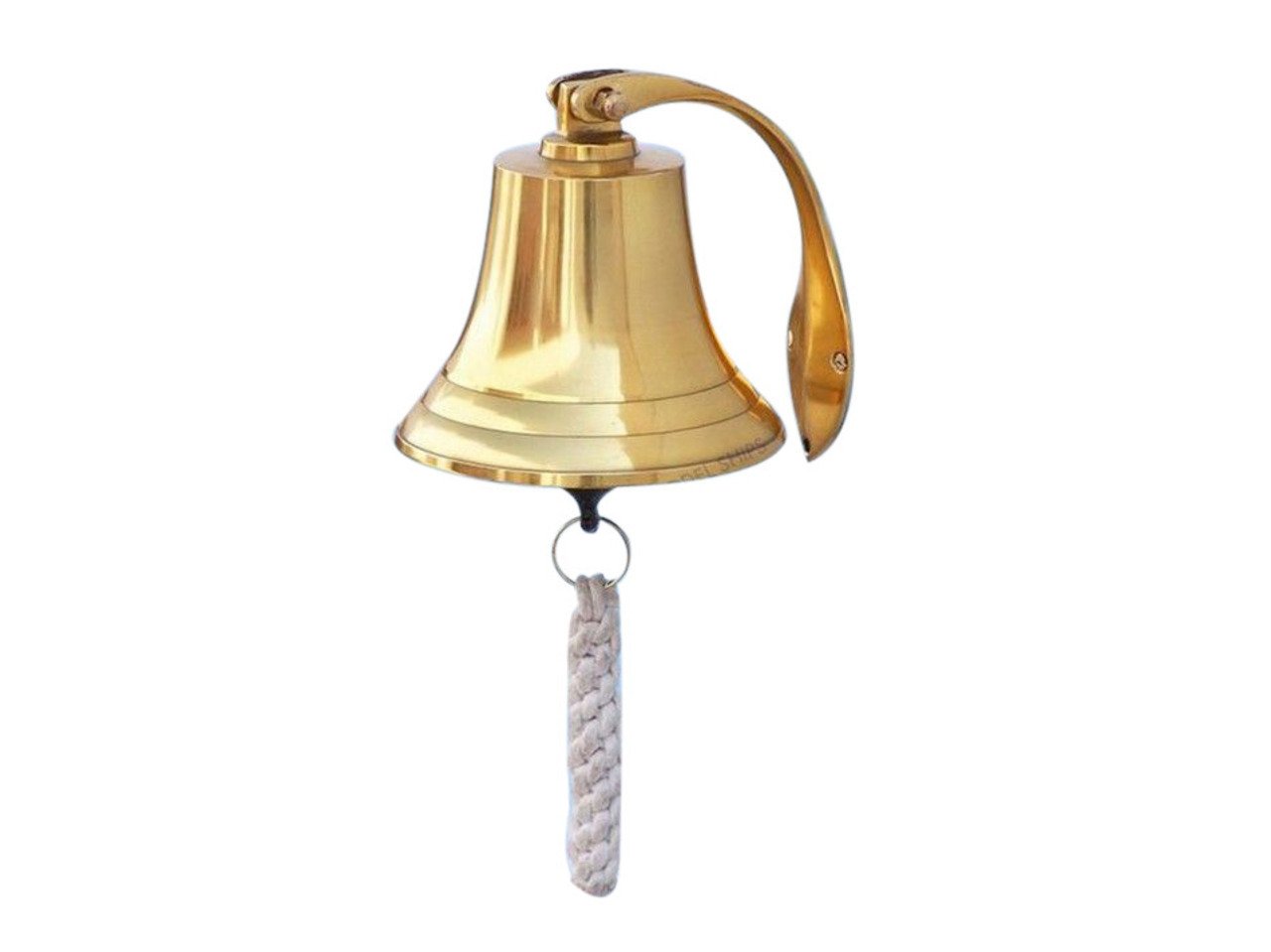Hampton Nautical BL2021-7B Brass Plated Hanging Harbor Bell 5” - Nautical Decor - Nautical Home Decoration