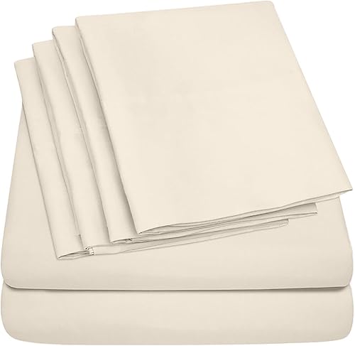 Miniatura 3 de Luxury Home Hotel Collection - Juego de sábanas de rayón derivado de bambú, 6 piezas, tamaño King, color crema