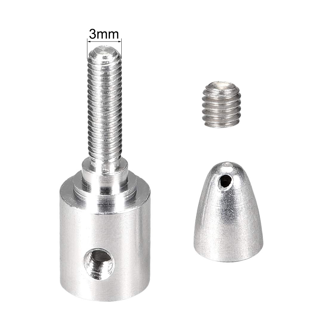 Keenso 5 Adaptadores De Hélice CW 5mm Para Aviones RC – Piezas De Aluminio Para Motor Sin Escobillas