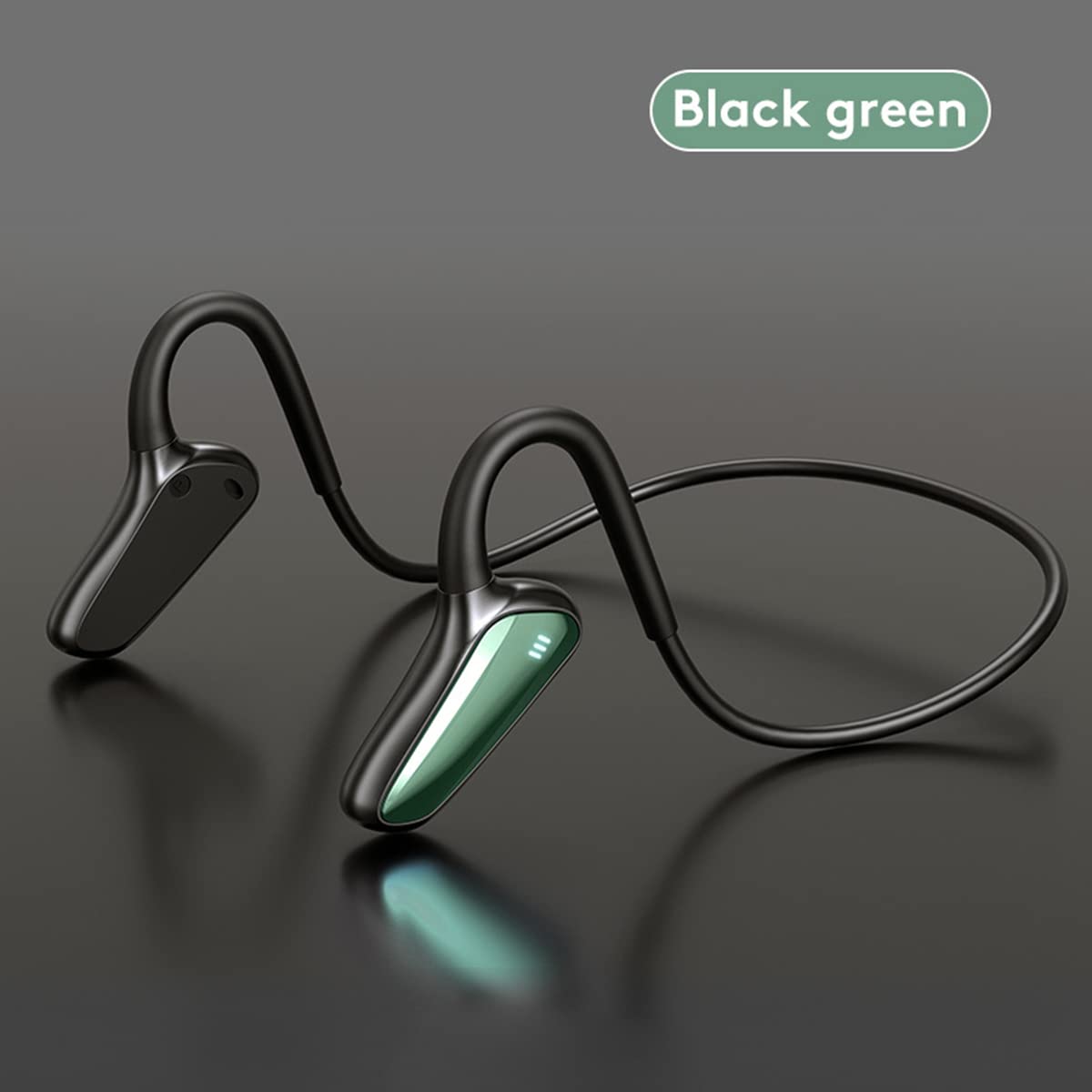Cuffie Wireless Sport Bluetooth Auricolari Sportivi a Conduzione Ossea/Orecchio Aperto, Cuffie Stereo HiFi Senza Fili Auricolare Leggere Antisudore per Corsa Ciclismo Fitness Regalo Green