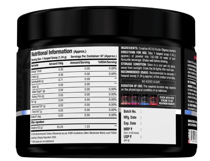 Image of ProSupps Creatine HCl Unflavoured Powder, Small Scoop, 67 Servings | 1.25 g Creatine HCl, Small Daily Scoop, 67 Servings Over 2 Months, Zero Sugar, Dissolves Easily, Easy to Stack