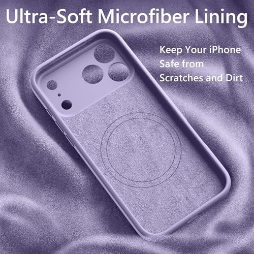 Image of FireNova Magnetic for iPhone 17 Pro Case, Compatible with MagSafe, [Integrated Silicone Camera Control Button] [Camera Protection] Anti-Scratch Microfiber Lining Phone Case, 6.3 inch, Clove Purple