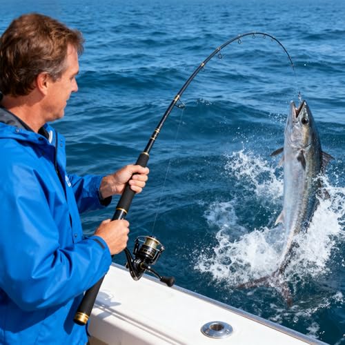 Combo Caña y Carrete de Pesca, Caña Telescópica con Señuelos, Adecuado para Principiantes y Uso Universal en Todas las Aguas miniatura 6