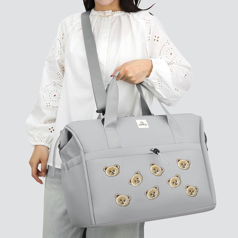 Image of Winnies Baby Bag for Mother Travel /Diaper Bag for New Born Baby with Light Weight and Portable Design | Tote Hospital Bag for Mom Sling Backpack Lugguage Maternity Handbags (Grey)