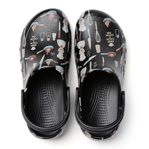 Image of Meidiastra Men Chef Clogs Slip Resistant Garden Clogs with Arch Support Safety Nursing Shoes Work Shoes Water Oil Resistant for Men Food Service