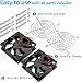 GDSTIME 2-Pack 80mm x 25mm Fan 24V 2 Pin Brushless DC Cooling Fan 80x8025mm for UPS Amplifier 3D Printers Power Inverter