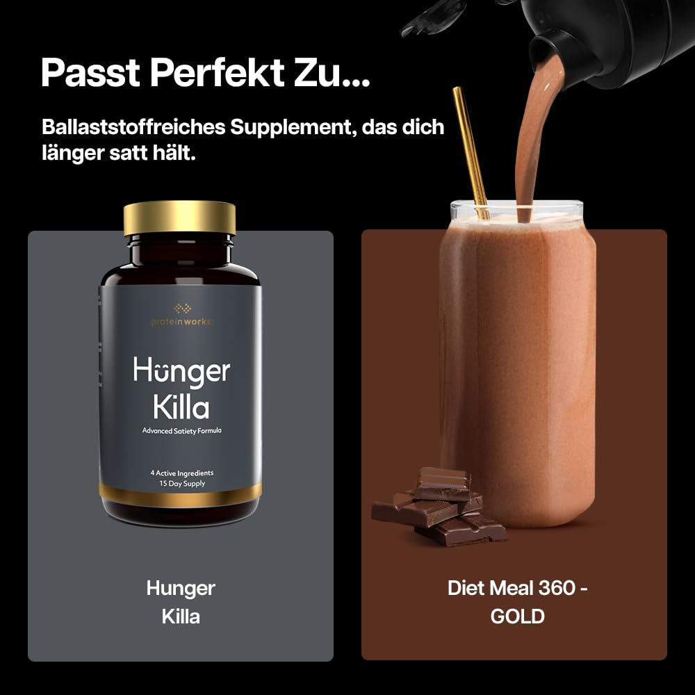 Protein Works | Diet Meal 360 - GOLD Innovation, Trinkmahlzeit, Abnehmshake, Vollwertige Ernährung, 24 Vitamine & Mineralstoffe, Leinsamen, Omega 3, Inulin, Chocolate Silk, 14 Mahlzeiten, 1kg